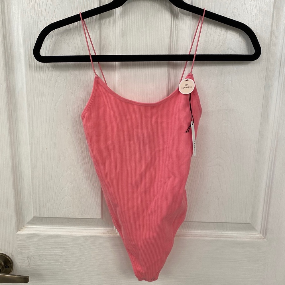 Forever 21 Pink Seamless Thong Bodysuit